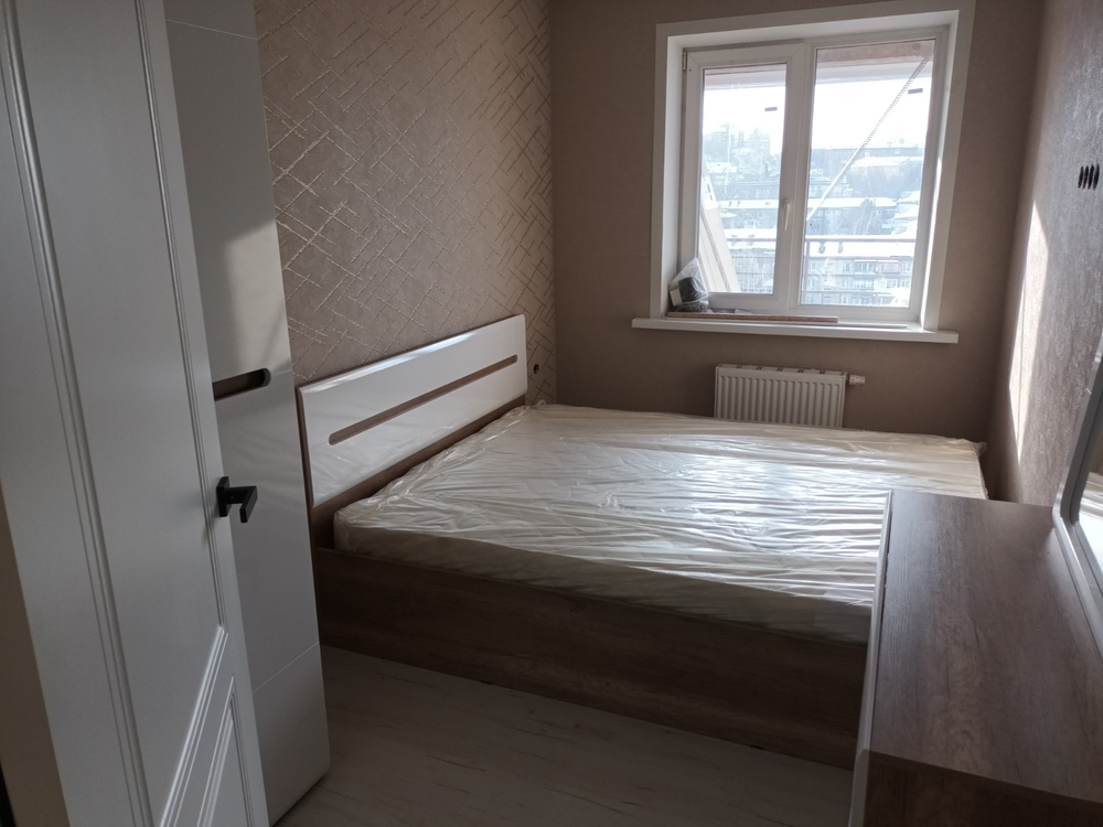 Кровать Наоми КР-11 дуб каньон/белый глянец 1600