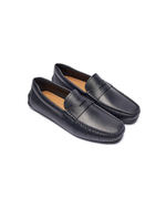 Кожаные мокасины noel BOSS BLACK - темно-синий(50529163)