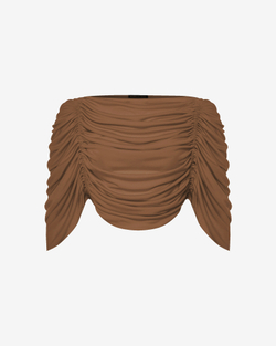 Топ из трикотажа со сборкой