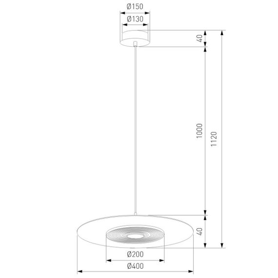 Подвесной светодиодный светильник Eurosvet Kontur 40030/1 LED черный