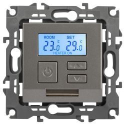 Терморегулятор ЭРА Серия 12 12-4111-16 универсальный 230В-Imax16А титан | ЭРА 12 Титан