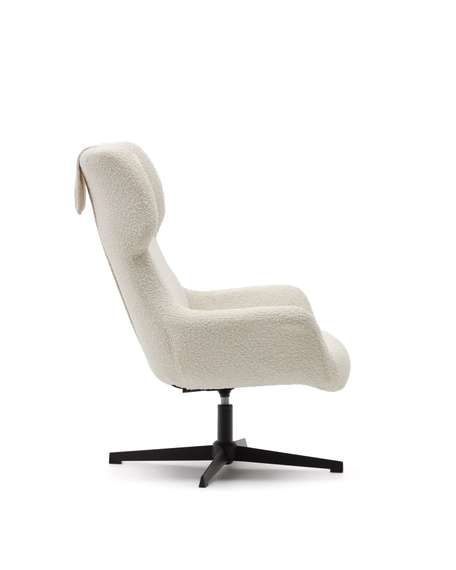 Крутящееся кресло Zalina, белое букле