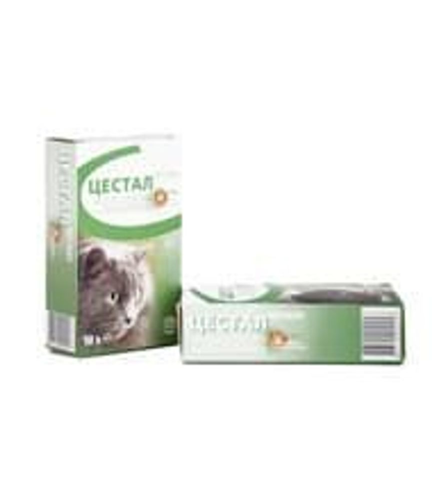 ЦЕСТАЛ КЭТ дегельминт.кошек, 1табл.*4кг, со вкусом печени (цена за 1т)