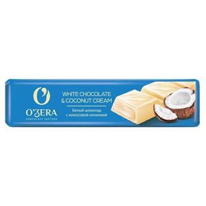 Шоколад O'ZERA белый Whitе&Coconut Cream 45 гр/пач  30 пач/блок