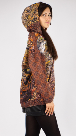 Зип худи «Рондаш», принт по мотивам парадных доспехов, созданных оружейником Л. Пиччинино