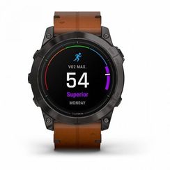 Garmin Epix Pro Gen 2 Sapphire 51 мм — титановые умные часы с кожаным ремешком