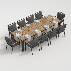 Стол обеденный ТЕЛЛА XL из тика 300x100