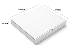 Коробка для пиццы 400х400х40 мм., (50 шт.), БЕЛАЯ