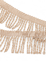 Бахрома -жгут, 6,5 см, цвет бежевый, 10892779