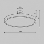Накладной светильник Maytoni Technical Plato TR153-1-10W3K-PT