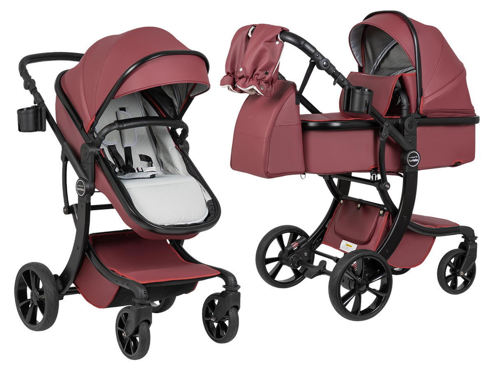 Коляска трансформер Aimile Adventurer бургунди-темный
