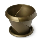 Кашпо Флориана с поддонником 5,4л Д270 золотое С387ЗОЛ (комплект 8 шт)