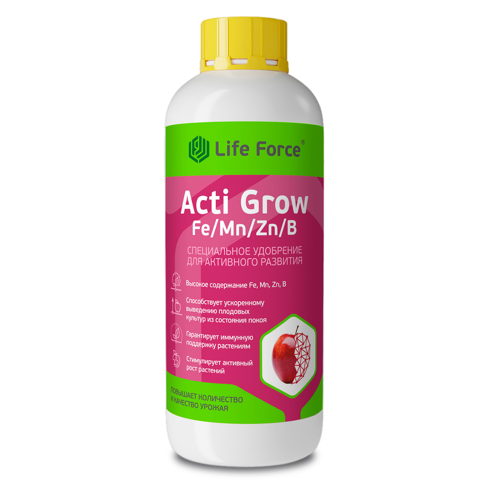 Специальное удобрение для активного развития Acti Grow Fe/B/Zn/Mn бутылка 1 литр