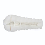 Мега-мастурбатор вагина Sally с вибрацией и голосом (Цвет: белый с золотым)