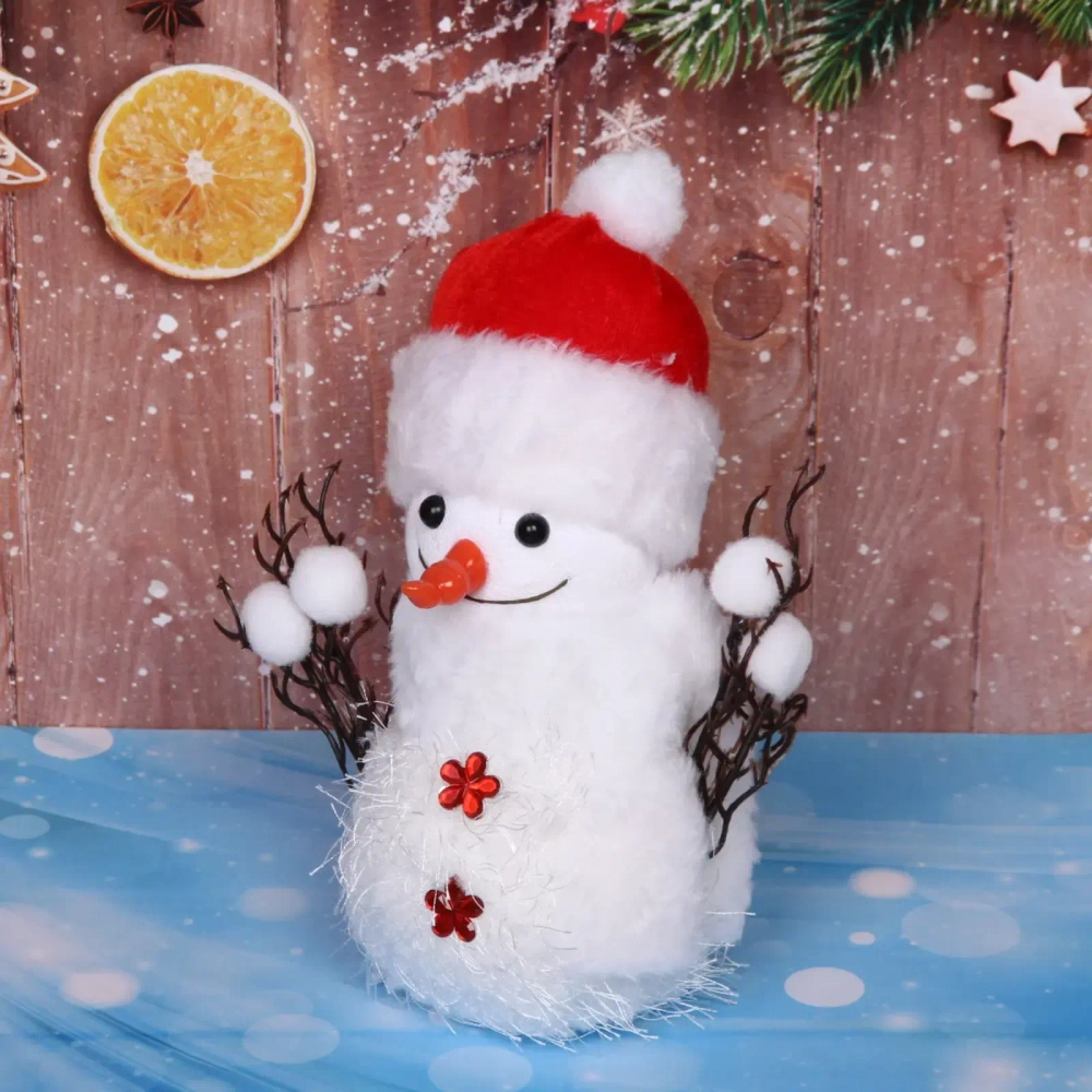 Украшение новогоднее «Снеговик с веточками» 18*12 см