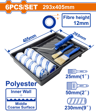 Набор цилиндрических щеток 6-в-1