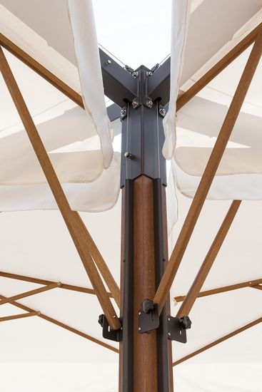 Зонт профессиональный четырехкупольный Wood Poker 7000 Scolaro Италия