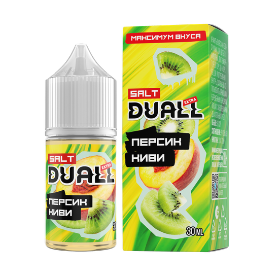 Жидкость (М) Duall Extra Zero (28 мл, 0 мг) Персик Киви