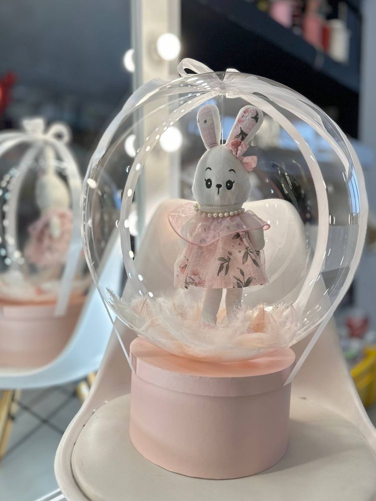 Шляпная коробка с зайкой №4957