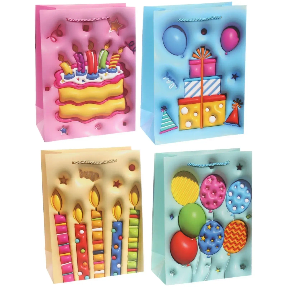 Пакет подарочный «Подарочек» 18*24*8.5 см, микс