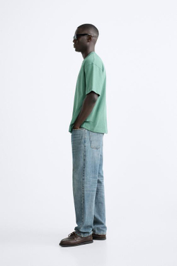 ZARA ФУТБОЛКА С ФОТОПРИНТОМ @ VALERIA VASI, МЯГКИЙ ЗЕЛЕНЫЙ