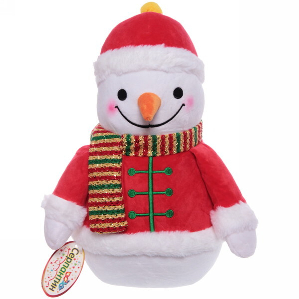 Мягкая игрушка «Улыбчивый Снеговичок», цвет микс, 30 см