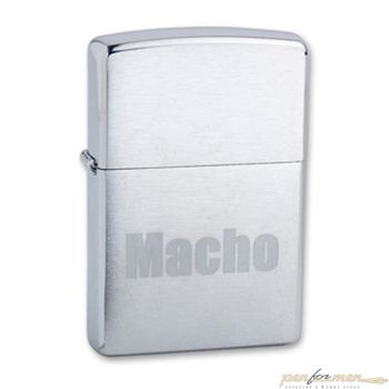 Зажигалка ZIPPO Macho Brushed Chrome латунь с покрытием матовая (200 Macho)
