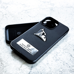 Дорогой чехол iPhone с нефтяной вышкой - Euphoria HM Premium - нефтянику, натуральная кожа, ювелирный сплав