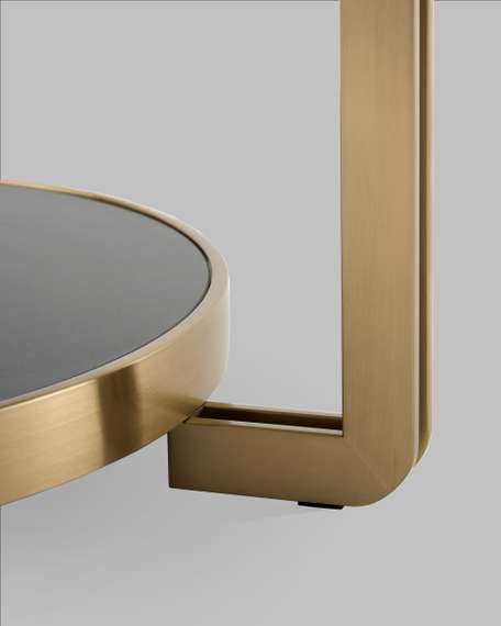 Журнальный столик Калисто 90*90 см светлая и темная керамика