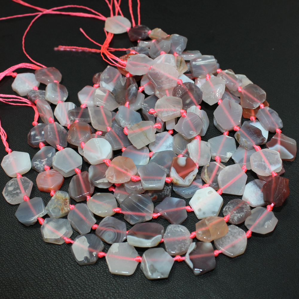 Агат Ботсвана розовый срез 12мм