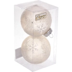 Набор украшений SHINE «Snow Sand» 8 см (2 шт.), light champagne