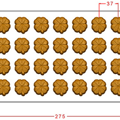 978 | Форма для шоколадных конфет "Четырехлистный клевер" (275*175мм)