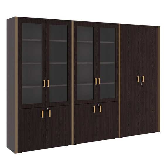 Композиция 5 Шкаф для бумаг с гардеробом 6 створок 290x42x206