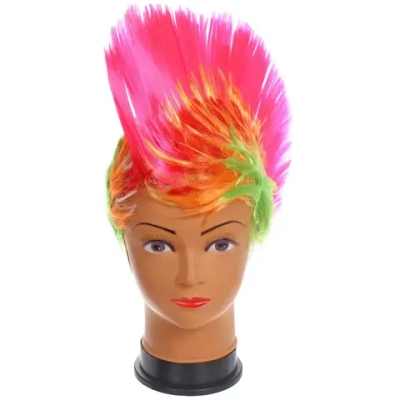 Парик карнавальный «РОК», Розовый мультицвет