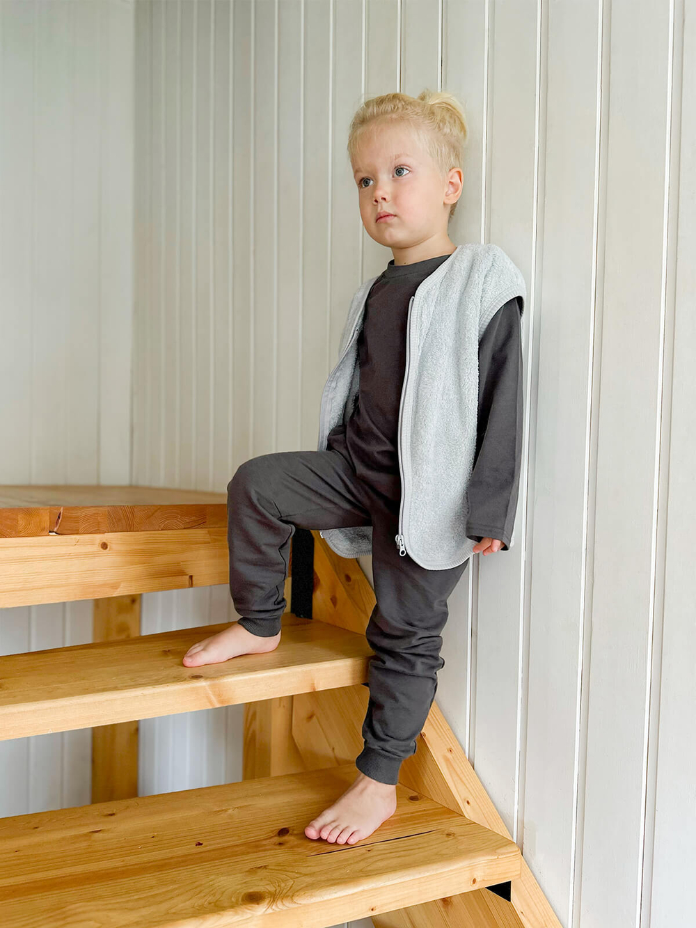 Лонгслив унисекс Mjölk Steel Grey