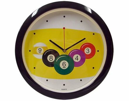 Часы настенные D29 см (черные)