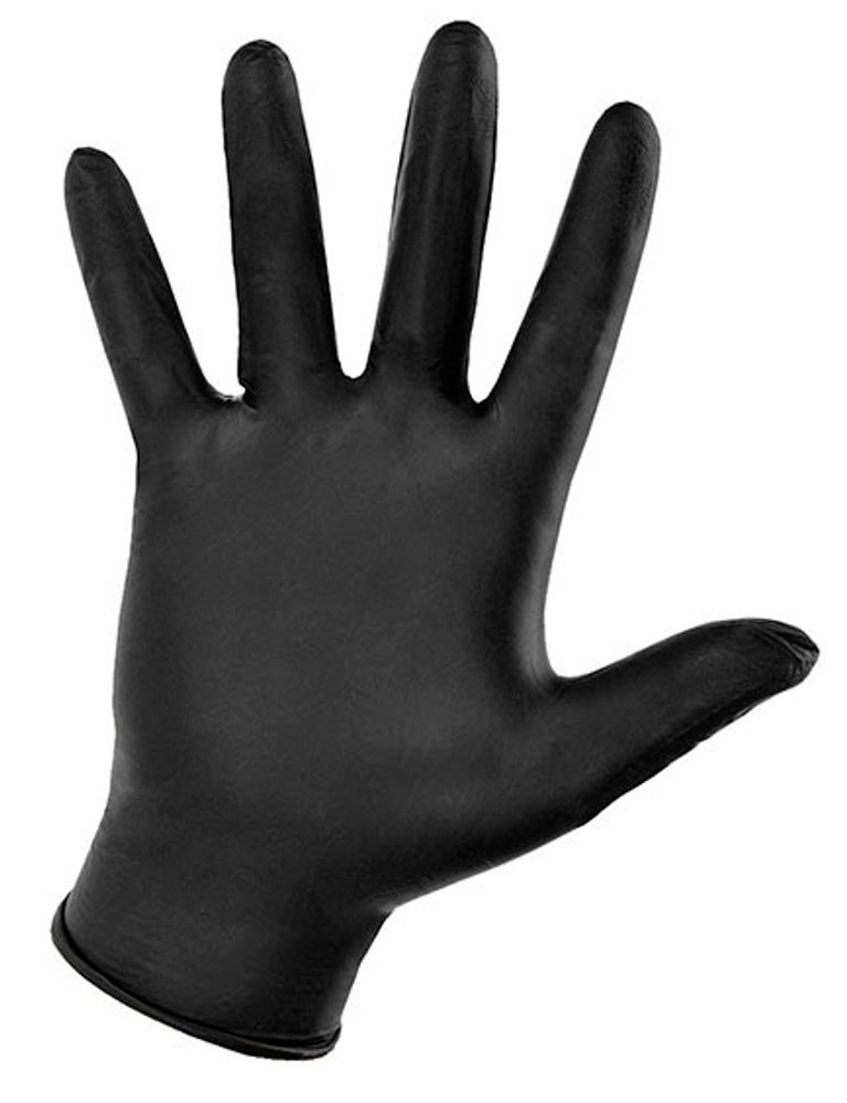 Перчатки Wally Plastic Нитровинил XS Черные 50 пар