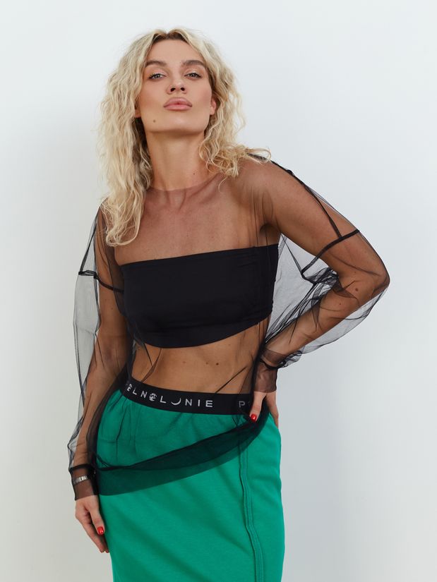 Свитшот-сетка, черный