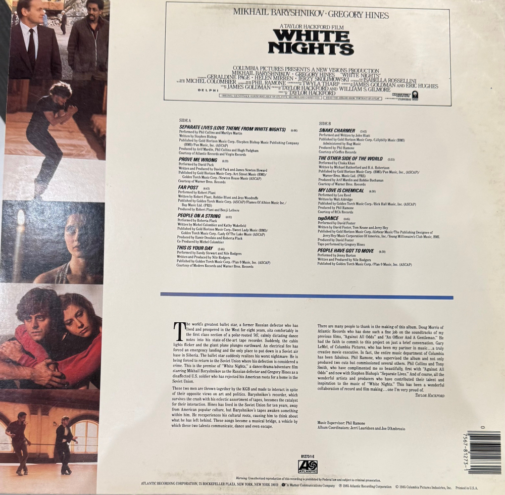 Виниловая пластинка White Nights: Original Motion Picture Soundtrack LP