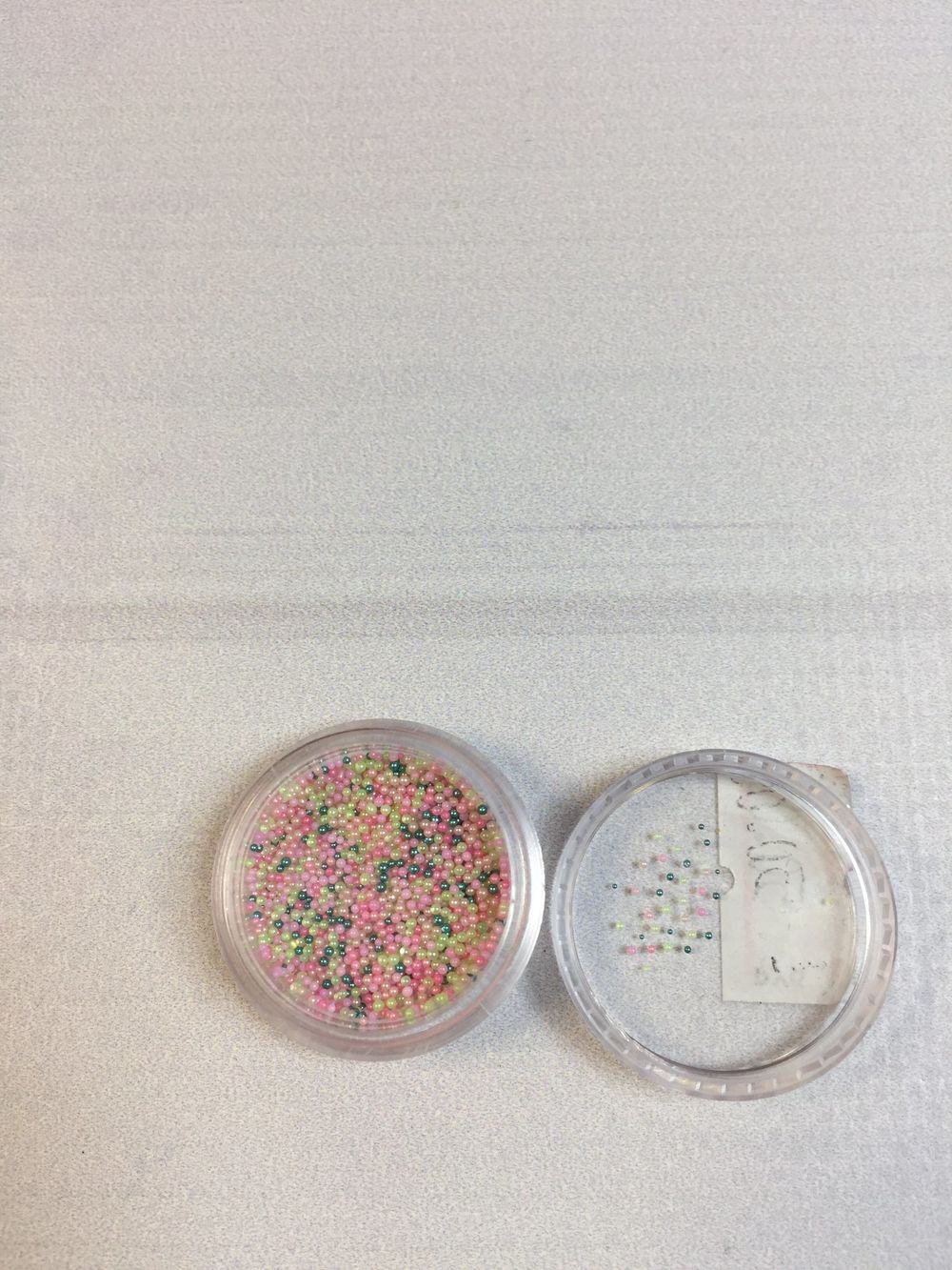 Бульонки пластиковые для дизайна ногтей, микс