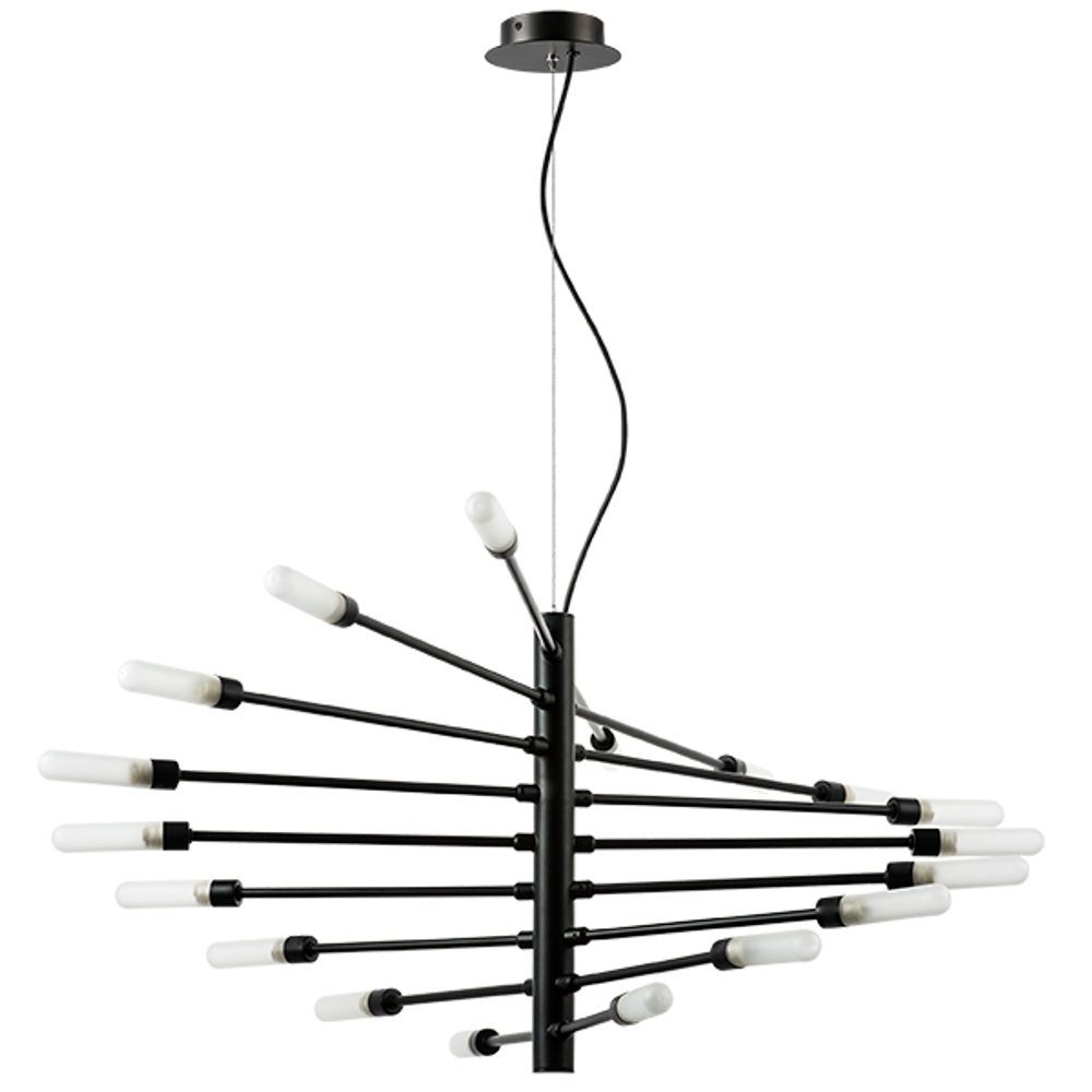 733187 Люстра RAGNO 18х40W G9 ЧЕРНЫЙ МАТОВЫЙ