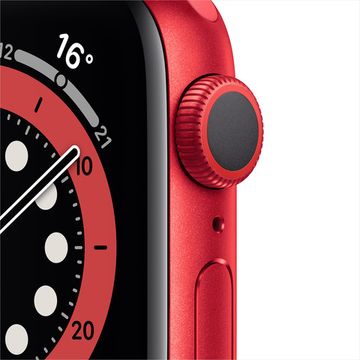 Купить Apple Watch Series 6, 44 мм, корпус из алюминия цвета (PRODUCT)RED, спортивный ремешок красного цвета