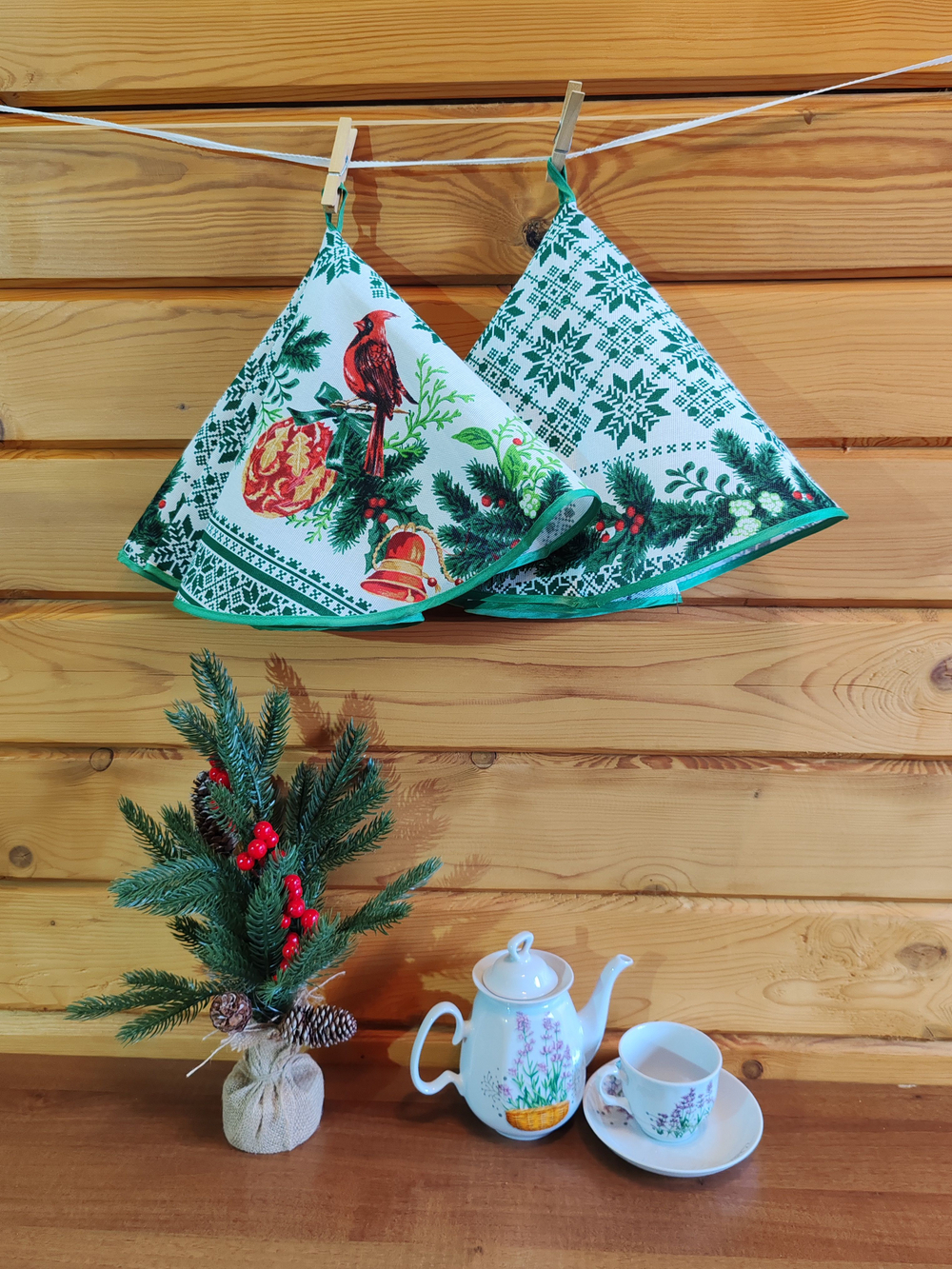 Полотенце кухонное, круглое, 2 шт, вафельное полотно