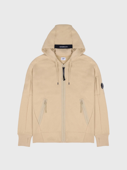 Худи на молнии C.P. Company Diagonal Raised Fleece Camel