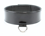 Черный лаковый ошейник на пряжке (Цвет: черный)