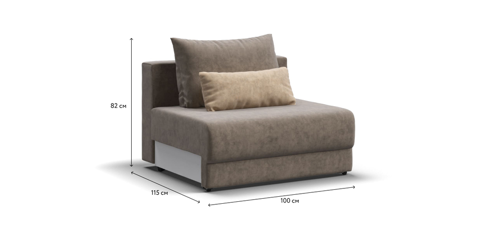 Ричмонд Модуль спальное место Велюр Роял тауп