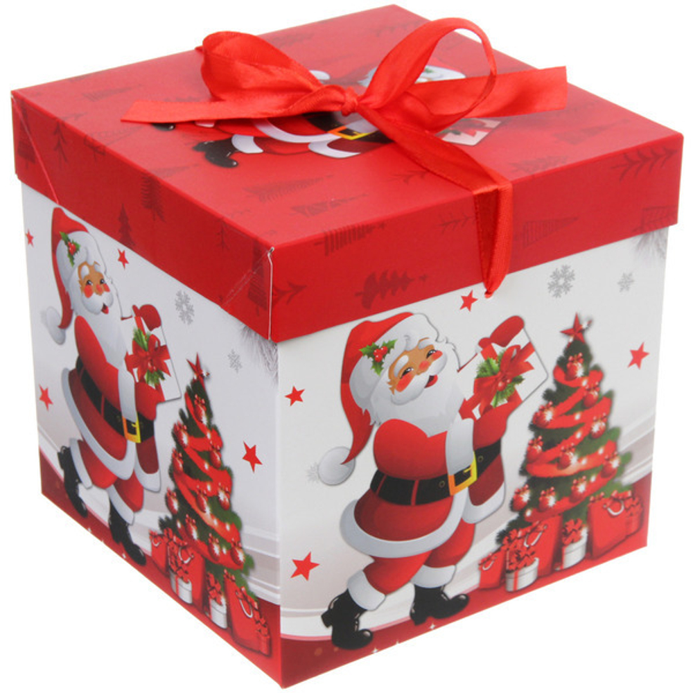 Коробка подарочная «Дедушка Мороз» 22*22*22 см