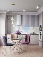 Стол DikLine R90 опоры хром