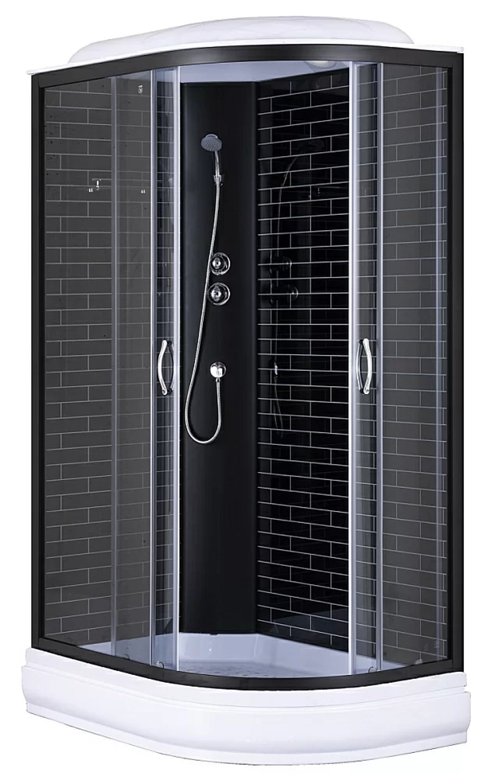 Душевая кабина Loranto CS-66120-20 GB 120х80 тонированное стекло/профиль черный