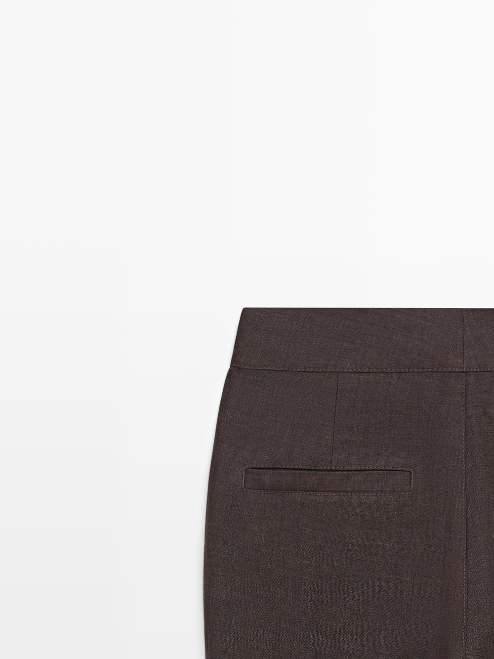 Massimo Dutti Брюки-клеш из 100% льна, фиолетовый